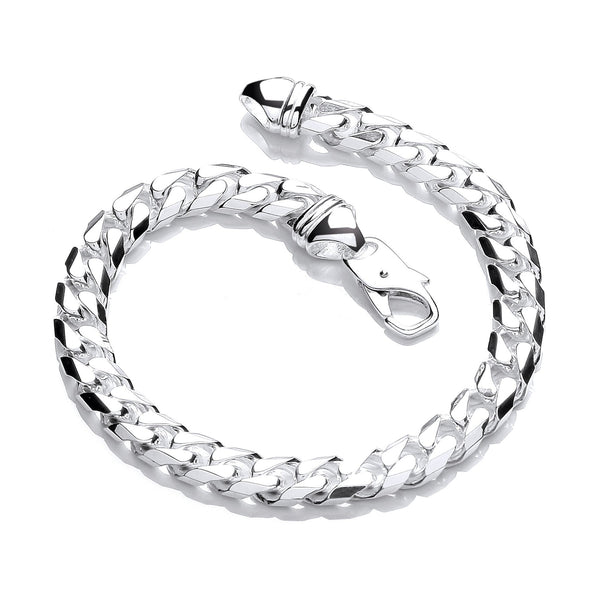 Silver 9.5mm 8" curb 47.5g bracelet