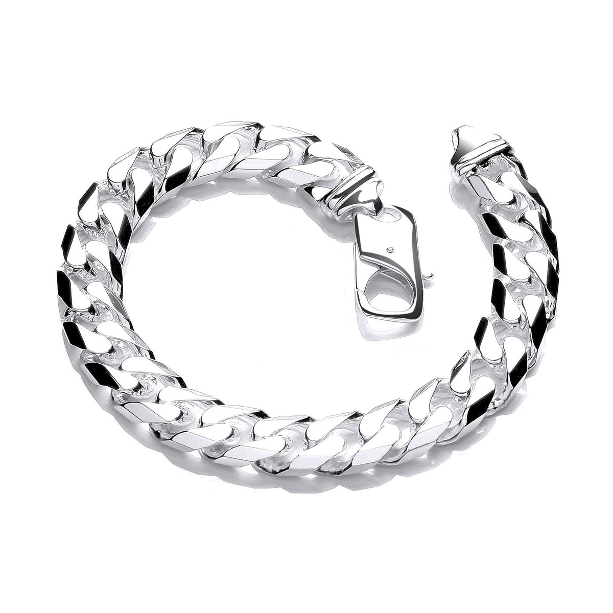 Silver 10.5mm 8" curb 57.8g bracelet