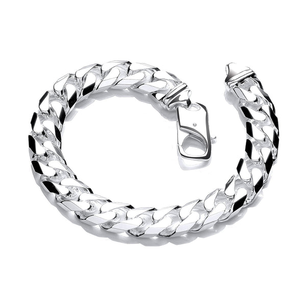 Silver 10.5mm 8" curb 57.8g bracelet