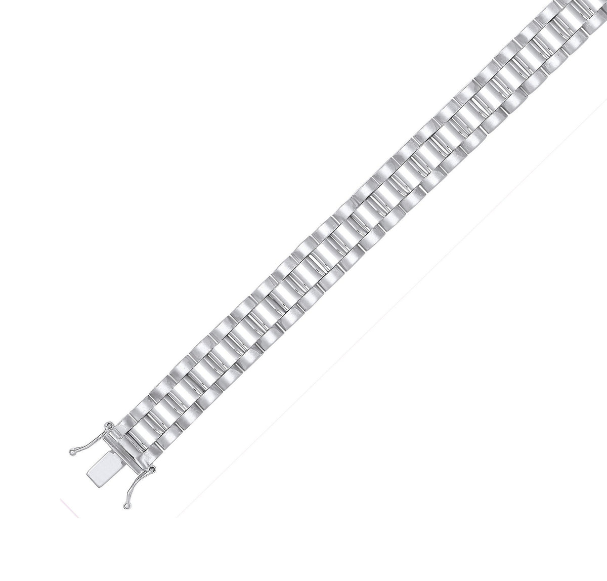 Silver 10mm 8" fancy link 29g bracelet