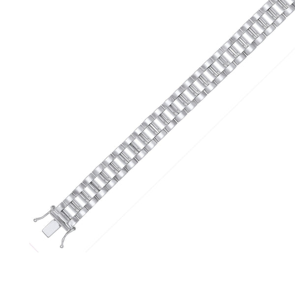 Silver 10mm 8" fancy link 29g bracelet