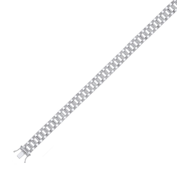 Silver 10mm 8" fancy link 29g bracelet