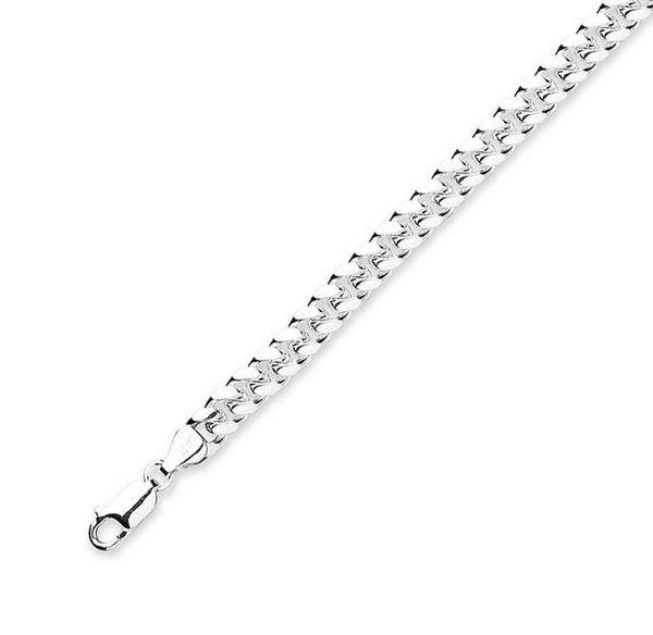 Silver 6.5mm 8" dome Cuban link 22.5g bracelet
