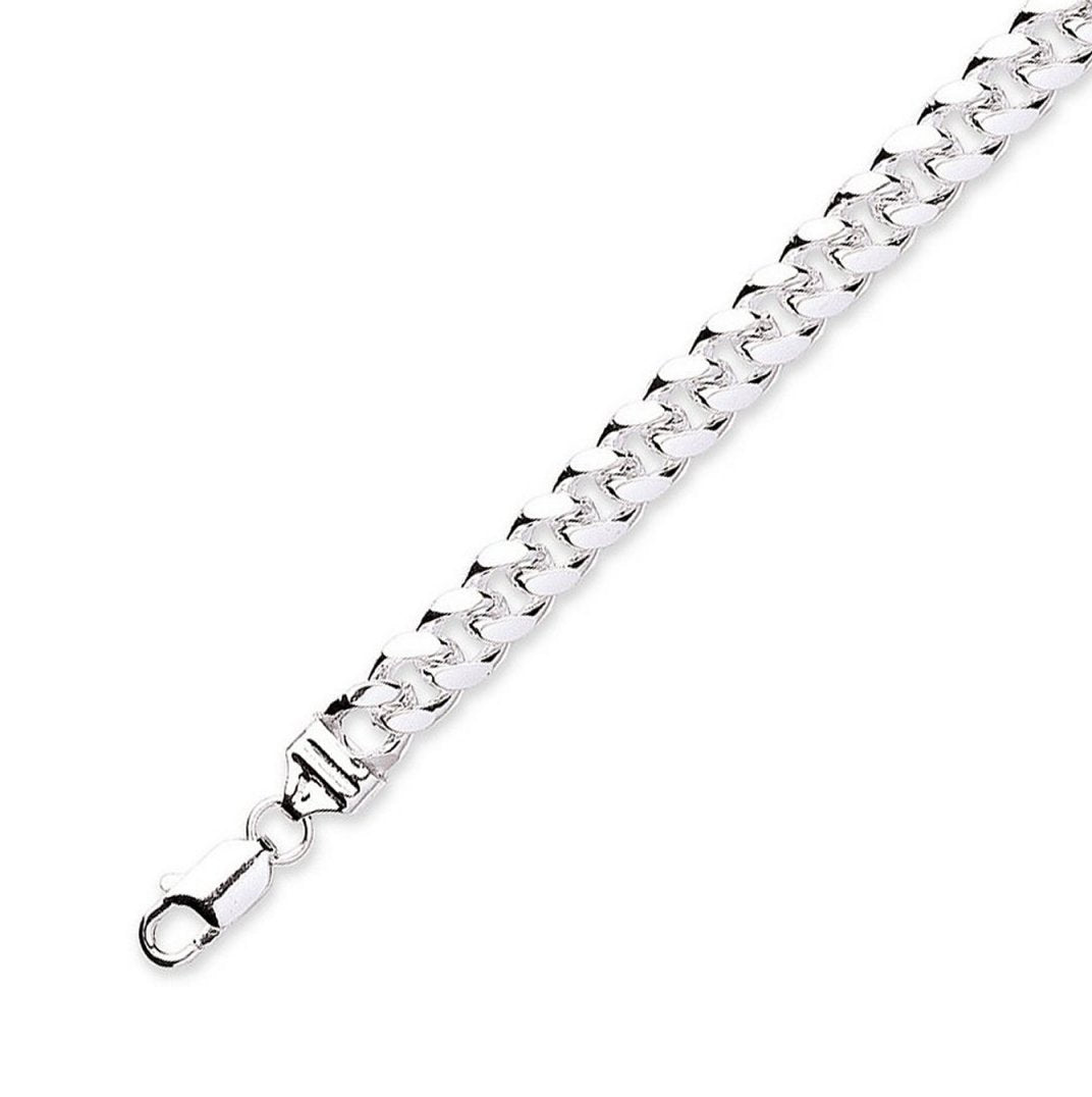 Silver 8.5mm 8" dome Cuban link 37g bracelet