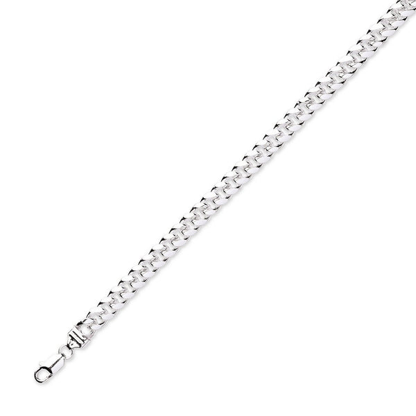 Silver 8.5mm 8" dome Cuban link 37g bracelet
