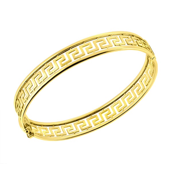 Preowned 9ct yellow gold 14.3g patterned bangle